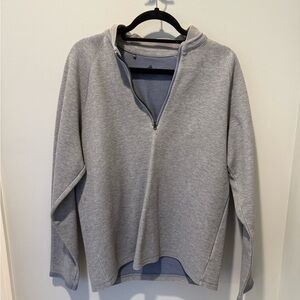 Adidas Men's Heather Gray Zip-Up Sweater